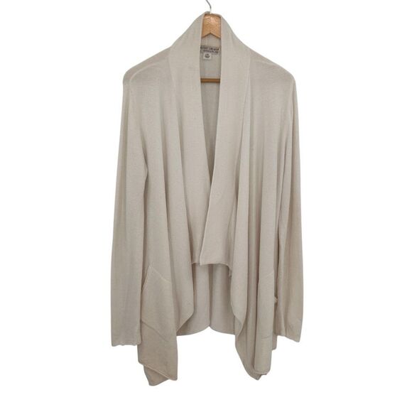 Barefoot Dreams creamy white cozychic open cardigan size large/xlarge - Picture 2 of 6